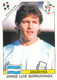 Jorge Luis Burruchaga WC 1990 Argentina samolepka Panini World Cup Story #223